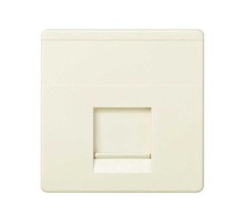 Simon 27 Адаптер со шторками на 1 коннектор AMP (UTP, FTP, RJ12), широкий модуль, S27, слоновая кость  27087-32  Simon