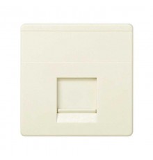 Simon 27 Адаптер со шторками на 1 коннектор AMP (UTP, FTP, RJ12), широкий модуль, S27, слоновая кость  27087-32  Simon