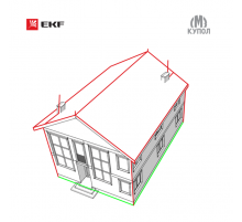 Комплект молниезащиты частного дома габ. 15х18м PROxima lp-15x18  EKF