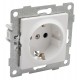 Ugra Розетка 1-ой с/з с з/ш, СУ , 16А, 250В, белый  С11Р4-001  GUSI Electric