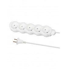 Удлинитель бытовой "Люкс" 5 гнезд, 7 м, б/з, с з/ш, ПВС 2х1,0 мм2, 10 А, 250 В, 2400 Вт  SQ1303-4014  TDM