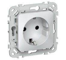 FLITE Розетка с заземлением со шторками быстрозажимные клеммы 16А РСш11-1-ФлЖ жемчуг  FI-R14-16-1-K36  IEK