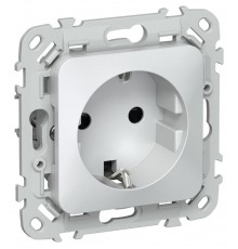 FLITE Розетка с заземлением со шторками быстрозажимные клеммы 16А РСш11-1-ФлЖ жемчуг  FI-R14-16-1-K36  IEK