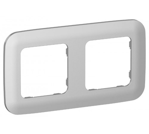 FLITE Artistic Рамка 2-ая РУ-2-А-ФлА алюминий  FI-M22-31-20-K47  IEK