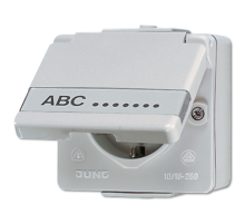 SCHUKO® розетка с откидной крышкой  621NAW  Jung