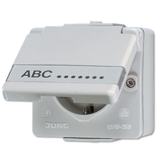 SCHUKO® розетка с откидной крышкой  621NAW  Jung