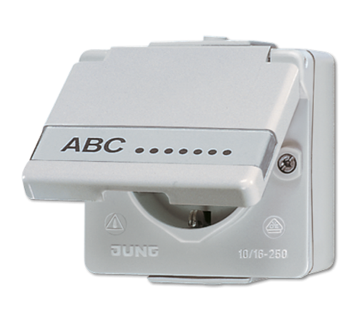 SCHUKO® розетка с откидной крышкой  621NAW  Jung