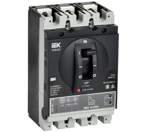 ARMAT Авт. выкл. лит. корпус 3P G 85кА 250А эл. станд.  AR-MCCB-3G-085-0250A-ELSC  IEK