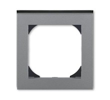 ABB Levit Сталь / дымчатый чёрный Рамка одинарная 55х55 для механизмов BJE  3901H-A05510 69  2CHH015510A4069  ABB