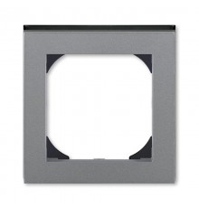 ABB Levit Сталь / дымчатый чёрный Рамка одинарная 55х55 для механизмов BJE  3901H-A05510 69  2CHH015510A4069  ABB