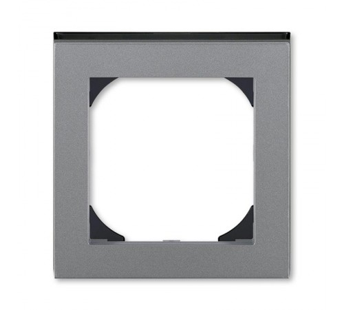ABB Levit Сталь / дымчатый чёрный Рамка одинарная 55х55 для механизмов BJE  3901H-A05510 69  2CHH015510A4069  ABB