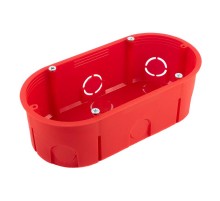 Коробка установочная двухместная безгалогенная (HF) 140х68х46 (94шт/кор) IP20  80-0540С  Промрукав