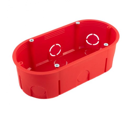 Коробка установочная двухместная безгалогенная (HF) 140х68х46 (94шт/кор) IP20  80-0540С  Промрукав