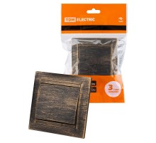 Кнопка звонковая 6А старинная бронза "Лама"  SQ1815-0768  TDM