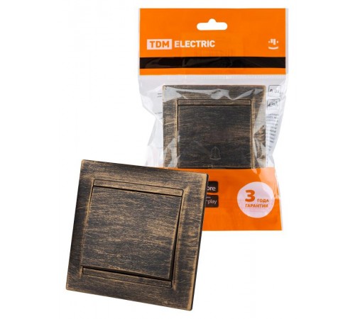 Кнопка звонковая 6А старинная бронза "Лама"  SQ1815-0768  TDM