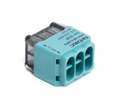 Клеммная колодка на 6 проводника до 2,5 кв. мм. на токи до 24А  DTP1-06-2.5SPS  DKC