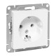 Механизм розетки, 16А, с заземлением, без шторок, белый Эпика EKF  UP1-SOW-110  EKF