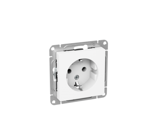 Механизм розетки, 16А, с заземлением, без шторок, белый Эпика EKF  UP1-SOW-110  EKF