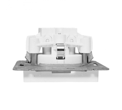 Механизм розетки, 16А, с заземлением, без шторок, белый Эпика EKF  UP1-SOW-110  EKF