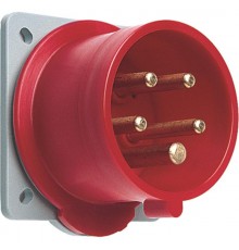 Вилка панельная с прямым фланцем 332BU6, 32A, 3P+E, IP44, 6ч  2CMA193442R1000  ABB