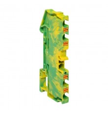 Клеммная колодка пружинная 4 Push-in 4 вывода земля PIT-4-4-pe  EKF