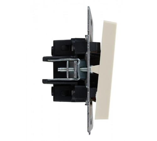 BRITE Выключатель 2-клавишный с индикацией 10А ВС10-2-1-БрКр бежевый   BR-V20-1-10-K10  IEK