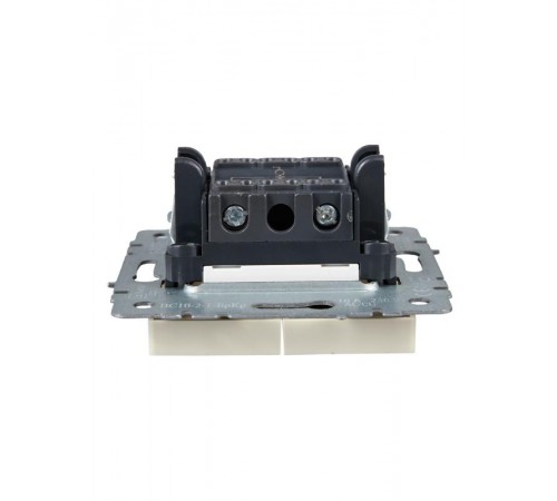 BRITE Выключатель 2-клавишный с индикацией 10А ВС10-2-1-БрКр бежевый   BR-V20-1-10-K10  IEK