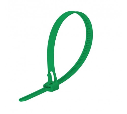 Многоразовая хомут-стяжка 120 х 7,5 мм (темно-зеленая) (50 шт/уп) Промрукав  PR08.29479  Промрукав