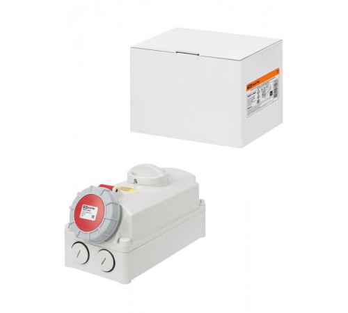 Розетка настенная, с выключателем и блокировкой IP67 32А 3Р+РЕ 380В  SQ0611-0067  TDM