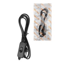 Шнур для БРА с выключателем ШВВП 2х0,5 мм2 1,8 м черный  SQ1305-1001  TDM