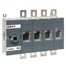Рубильник 400A 4P без рукоятки управления TwinBlock  tb-s-400-4p  EKF