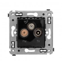 Розетка TV-FM-SAT в стену, "Avanti", "Черный квадрат"  4402533  DKC