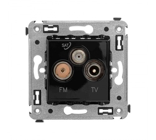 Розетка TV-FM-SAT в стену, "Avanti", "Черный квадрат"  4402533  DKC