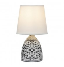 Настольная лампа Debora 7045-502 1 * Е14 40 Вт керамика черно-белая  Б0053466  Rivoli