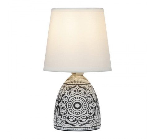 Настольная лампа Debora 7045-502 1 * Е14 40 Вт керамика черно-белая  Б0053466  Rivoli