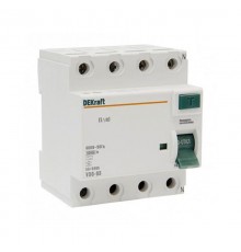 Выключатель дифференциальный (УЗО) УЗО-03 4п 40А 100мА тип AC  14087DEK  DEKraft