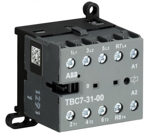 Мини-контактор TBC7-31-00-62 (12A при AC-3 400В), катушка 77-143VDC, с винтовыми клеммами  GJL1313461R6002  ABB