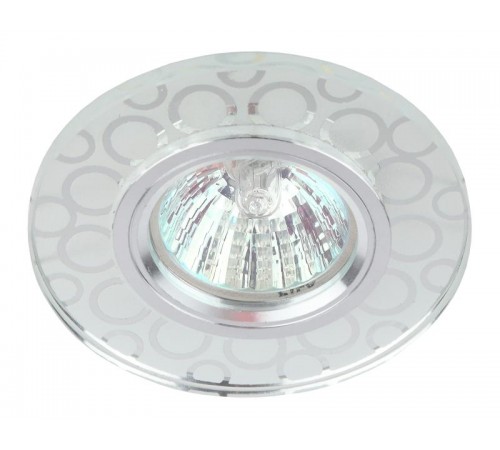 Светильник точечный встраиваемый DK LD46 SL декор cо светодиодной подсветкой MR16, зеркальный  Б0037357  ЭРА