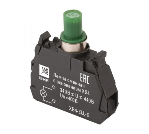 Лампа сменная c основанием XB4 зеленая 400В EKF PROxima    XB4-ELL-G   EKF 