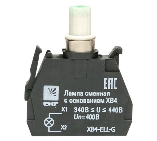 Лампа сменная c основанием XB4 зеленая 400В EKF PROxima    XB4-ELL-G   EKF 