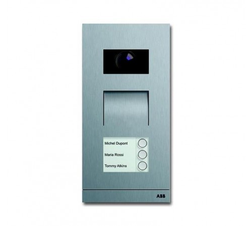 Станция вызывная, видео, трёхклавишная, цвет сталь  8300-0-0103   2CKA008300A0103  ABB