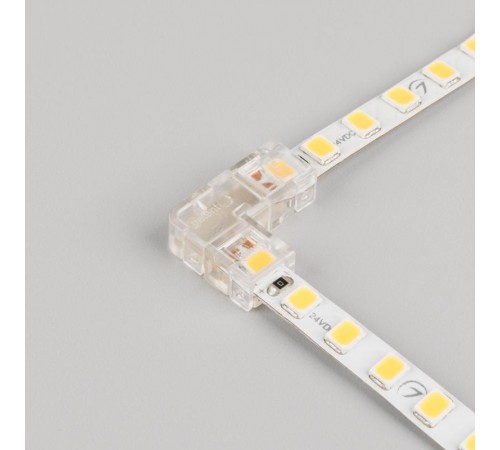 Коннектор угловой FIX-MONO-5mm-2pin-STS (ARL, Прозрачный)  053144  Arlight