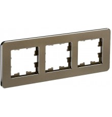 BRITE Рамка 3-ая РУ-3-1-Бр металл латунь RE  BR-M32-M-01-K49  IEK