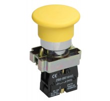 Кнопка управления LAY5-BC51"Грибок" без подсветки желтая 1з   BBG70-BC-K05  IEK