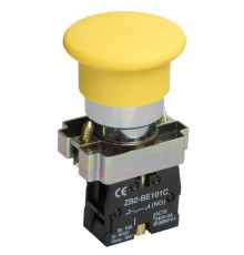 Кнопка управления LAY5-BC51"Грибок" без подсветки желтая 1з   BBG70-BC-K05  IEK