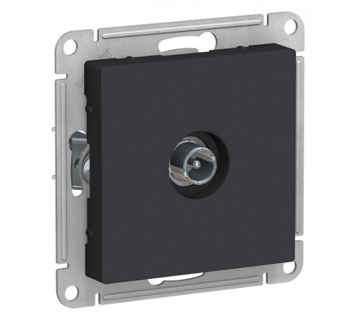 AtlasDesign Карбон Розетка TV проходная 4DB, механизм  ATN001092  SE