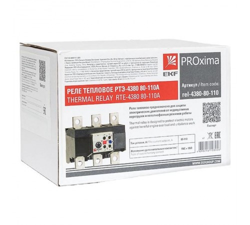 Реле тепловое РТЭ-4380 80-110А EKF PROxima  rel-4380-80-110  EKF