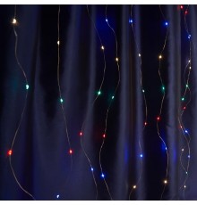 Гирлянда-занавес USB 240 LED 2*2м, мульти, IP20 , сетевой шнур 2м в комплекте, CL590  41637  FERON