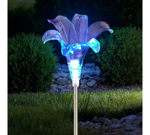Светильник садовый уличный ERASF22-19 Лилия на солнечных батареях 75 см  Б0053379  ЭРА