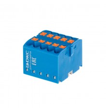 Блок распределительный, зажим push-in, 10 точек подключения 2,5 кв.мм, синий  DTP1-010-04SPUB  DKC